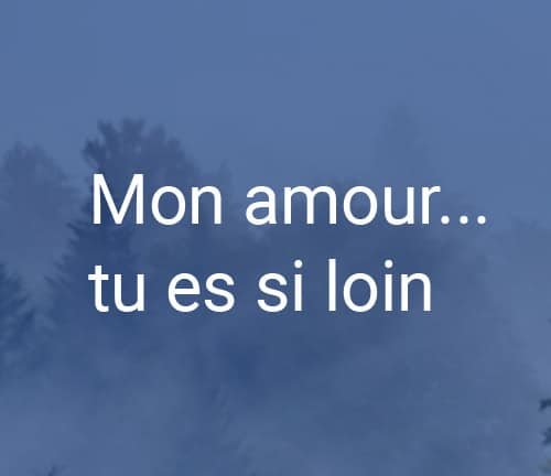 Message Mon Amour Tu Es Si Loin